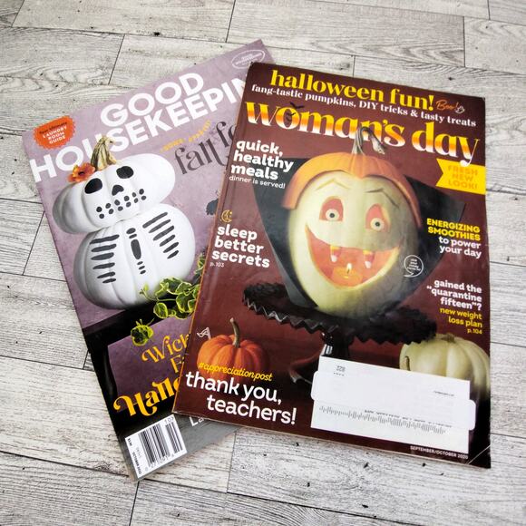 Halloween Magazine Lot: 2020 Woman’s Day & 2022 Good Housekeeping Spooky Issues - Picture 7 of 7
